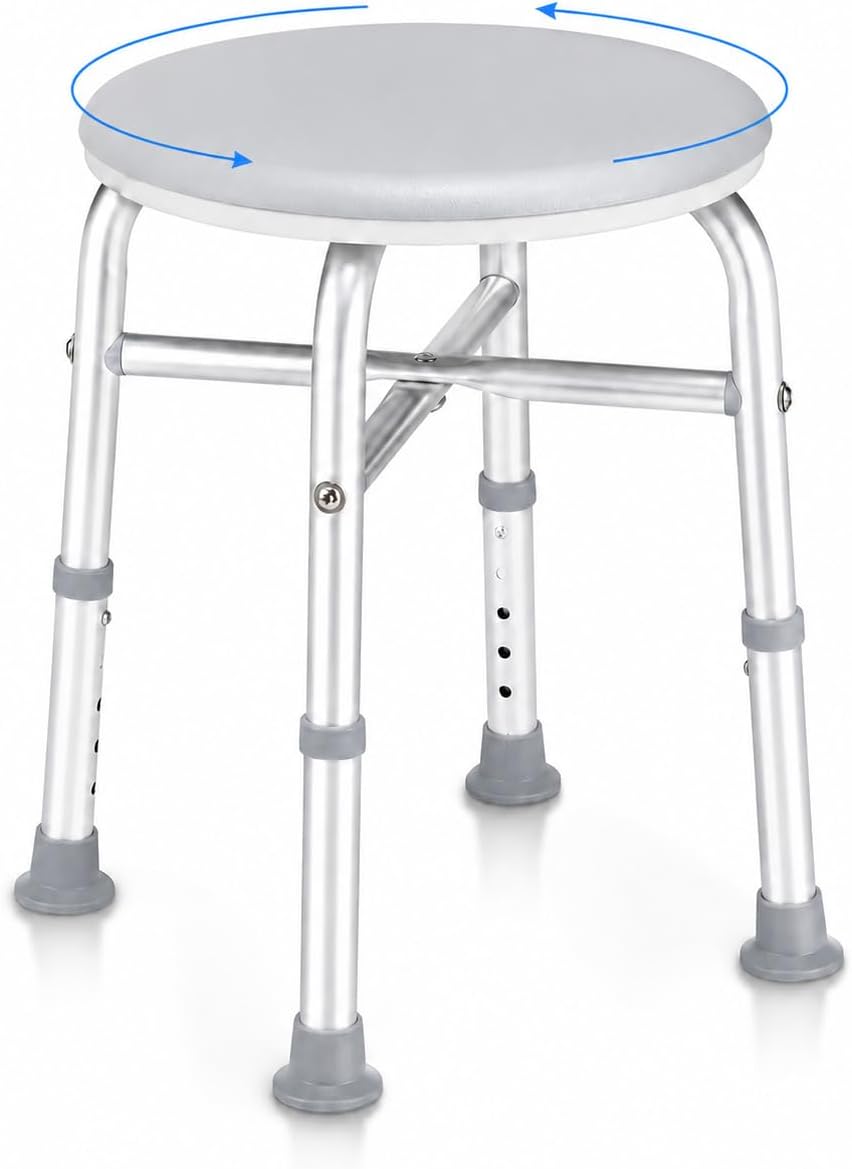 Adjustable Swivel Bath Seat Shower Chair for Inside Shower, Shower Seat for I...