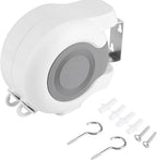 Durable Wall Mounted Retractable Clothes Line Washing Line Indoor Outdoor Double Drying Tool for Balconies and Small Gardens ABSPVC Black