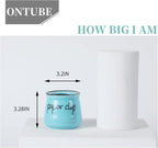 ONTUBE Farmhouse Paper Clip Holders,Ceramic Binder Clip Dispenser Organizer for Desk ,Cute Office Push Pins Holder,12 oz (Turquoise)