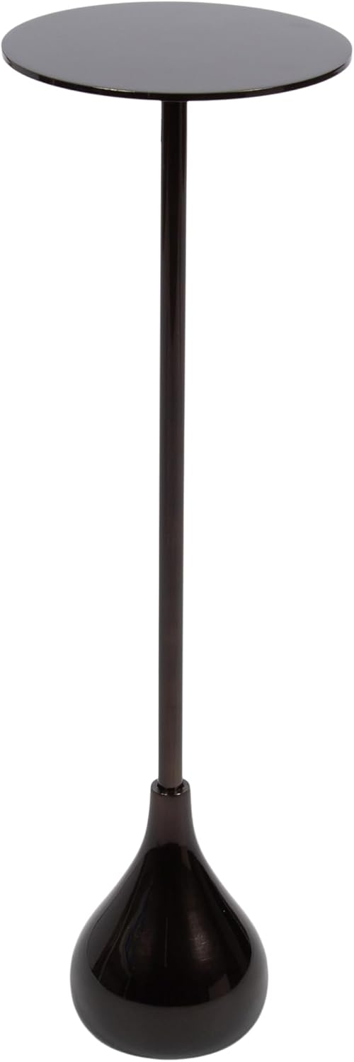 Kate and Laurel Hersi Decorative Modern Pedestal Drink Table, 7 x 7 x 20, Dar...