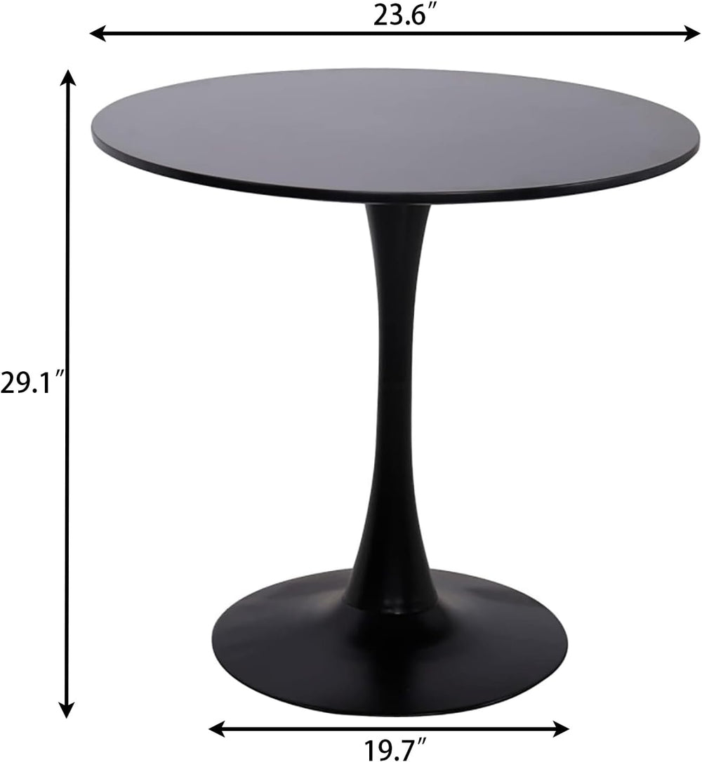 Round Dining Table, 24" Circle Pedestal Table with Thickened Top & M...