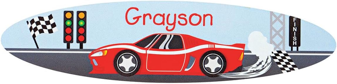 Fox Valley Traders Custom Racecar Children's Rocking Chair, Decor/Pillows | Pink