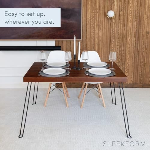 Sleekform Wooden Folding Dining Table for 4, 47 x 30 Inch