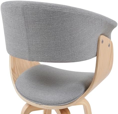 Armen Living Summer Mid-Century Upholstered Dining Chair in Grey and Patterne...