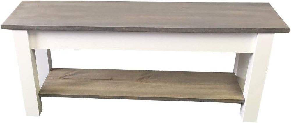 Ezekiel and Stearns Cottage Bench with Shelf (42)