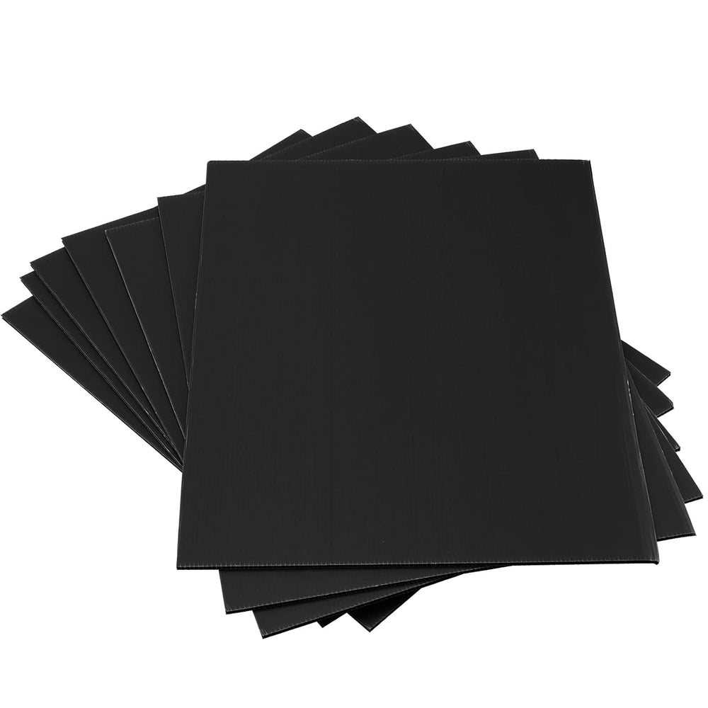 JOIKIT 24 Pack 13 x 17 Inch Black Corrugated Plastic Sheets, Waterproof Corru...