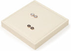 Oirlv Microfiber Jewelry Stud Earring tray Display Tray Earring Display Organizer Tray(Beige)