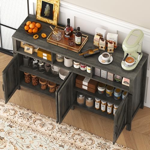 knoworld Buffet Sideboard with Storage Farmhouse, Large Kitchen Storage Cabin...