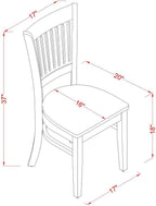 East West Furniture LGVA7-LWH-W 7 Piece Dining Room Furniture Set Consist of a Rectangle Kitchen Table with Butterfly Leaf and 6 Dining Chairs, 42x84 Inch, Linen White