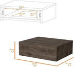 Vienna 1-Drawer Manufactured Wood Floating Nightstand, Dark Brown