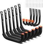 HORUSDY 10-Pack Garage Hooks, Utility Hook, 9" & 6” Garage Heavy Duty Wall Hook for Bikes, Kayak and Hanging Ladders