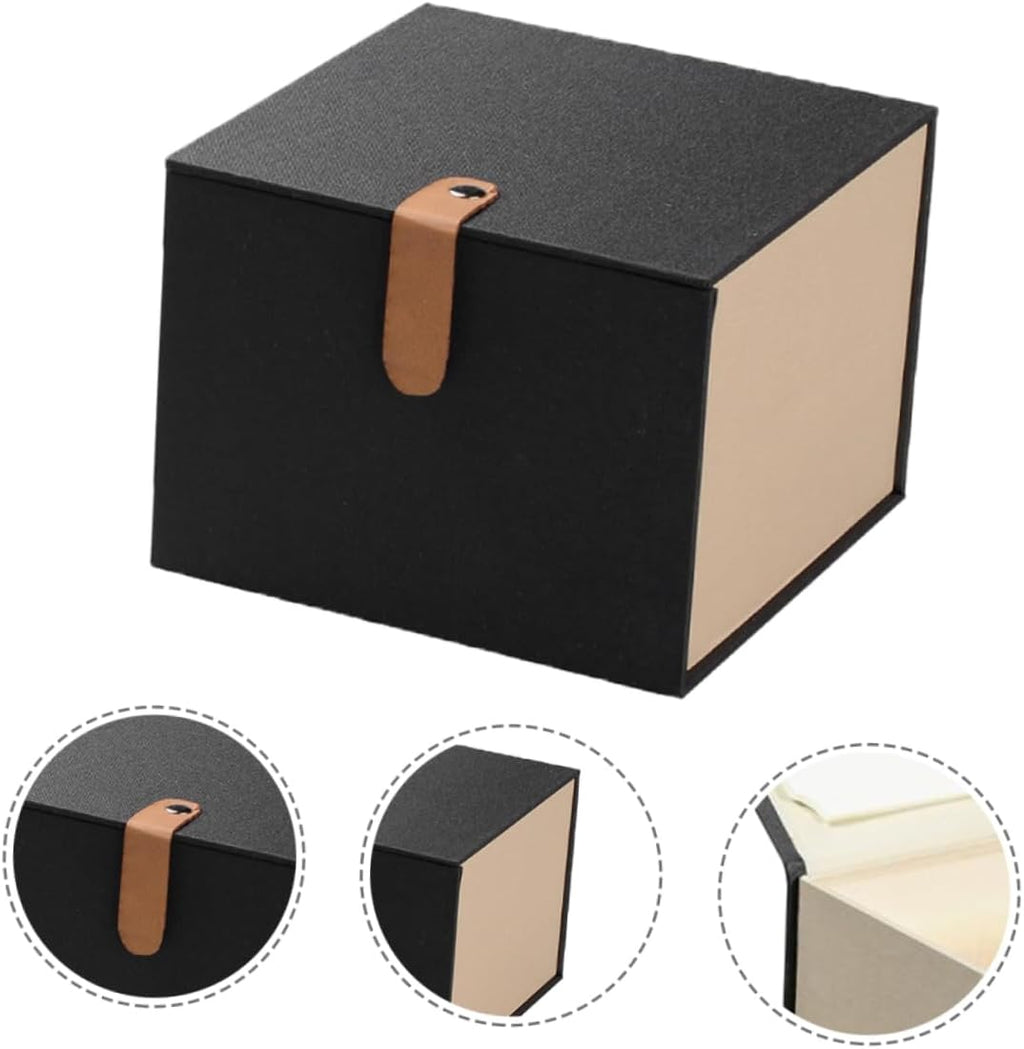 OHPHCALL Decorative Storage Box with Lid Tea Cup Packing Box for Teaware Storage Small Crafts and Jewelry Office Gift 5.31 X 5.31 X 4.33 in