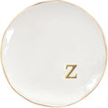 COLLECTIVE HOME - Ceramic Jewelry Tray, Decorative Trinket Dish for Rings Earrings Necklaces Bracelet Watch Keys, Birthday Mother's Day Christmas Gift for Women, 4.75", Glossy (z)