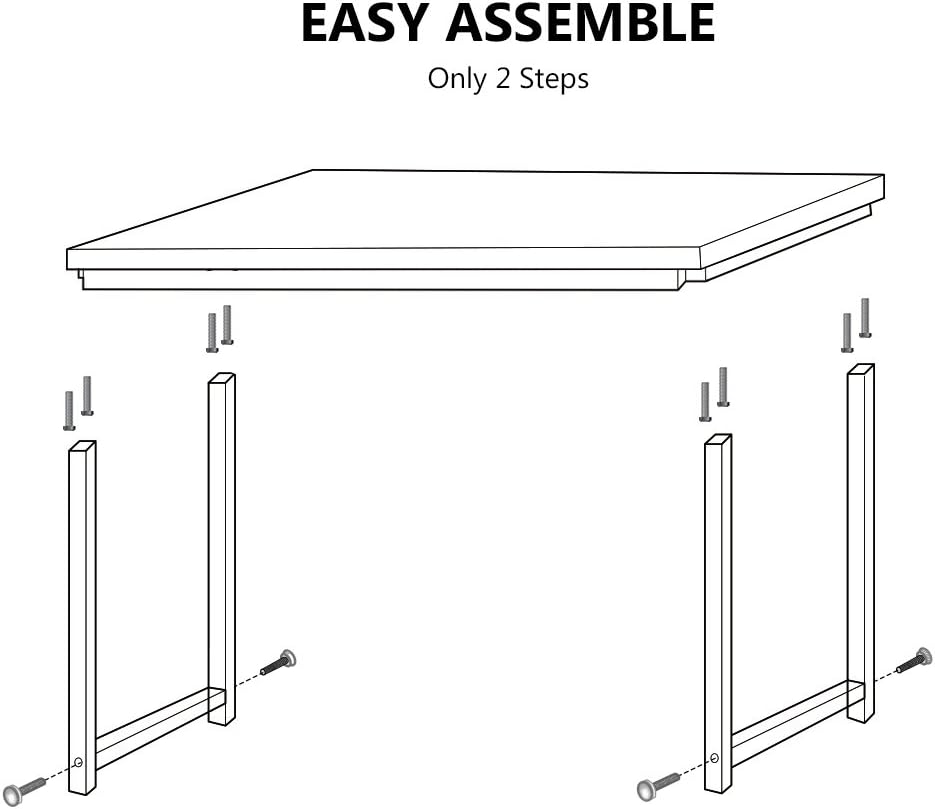 Tribesigns Computer Desk, 63 inch Large Office Desk Computer Table Study Writ...