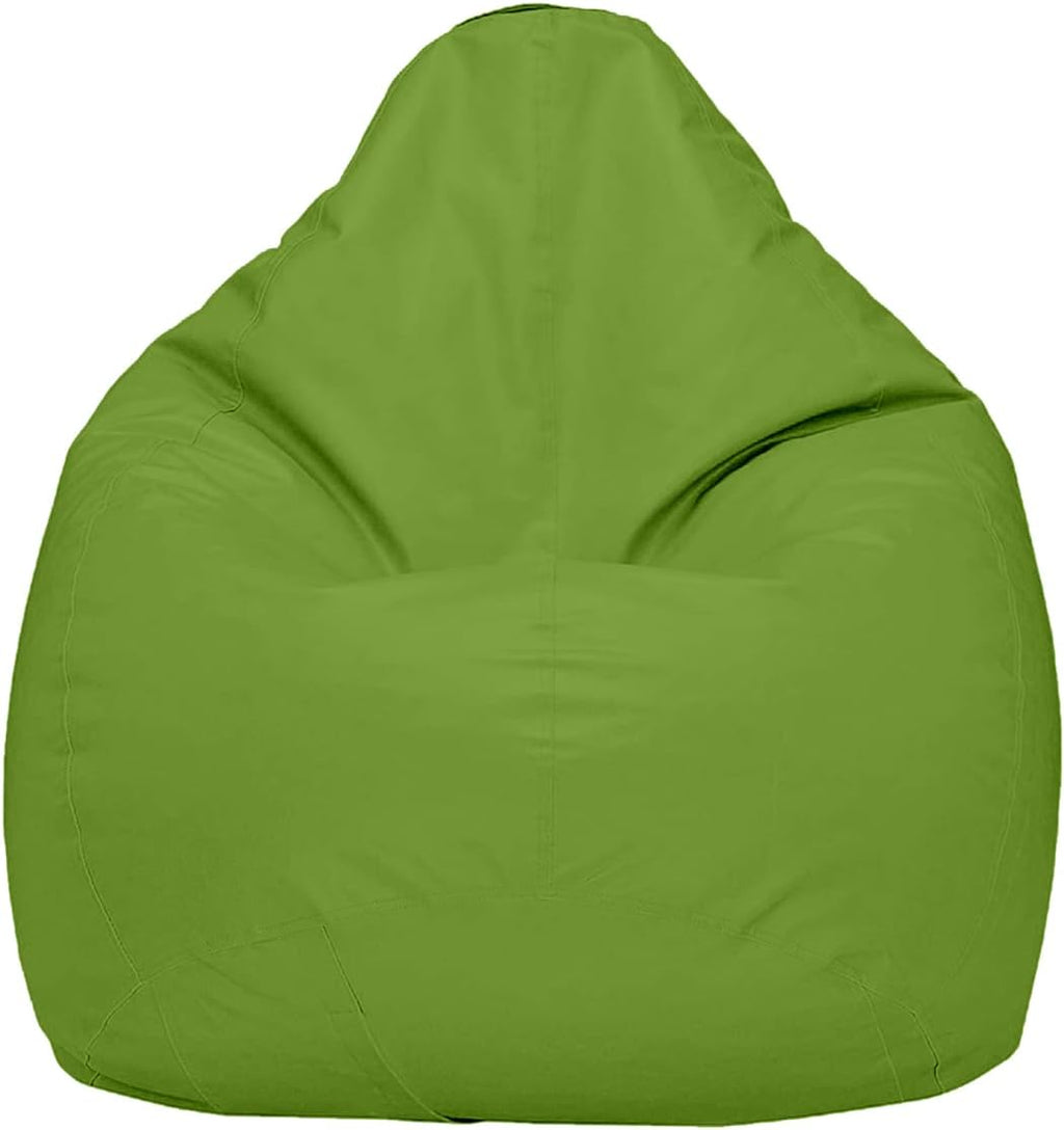 Ample Decor Bean Bag Cover (Filler Not Included), Plush Toys Storage Soft Leatherette, Durable Construction Sturdy Zipper, Ideal for Children and Teenagers - Green