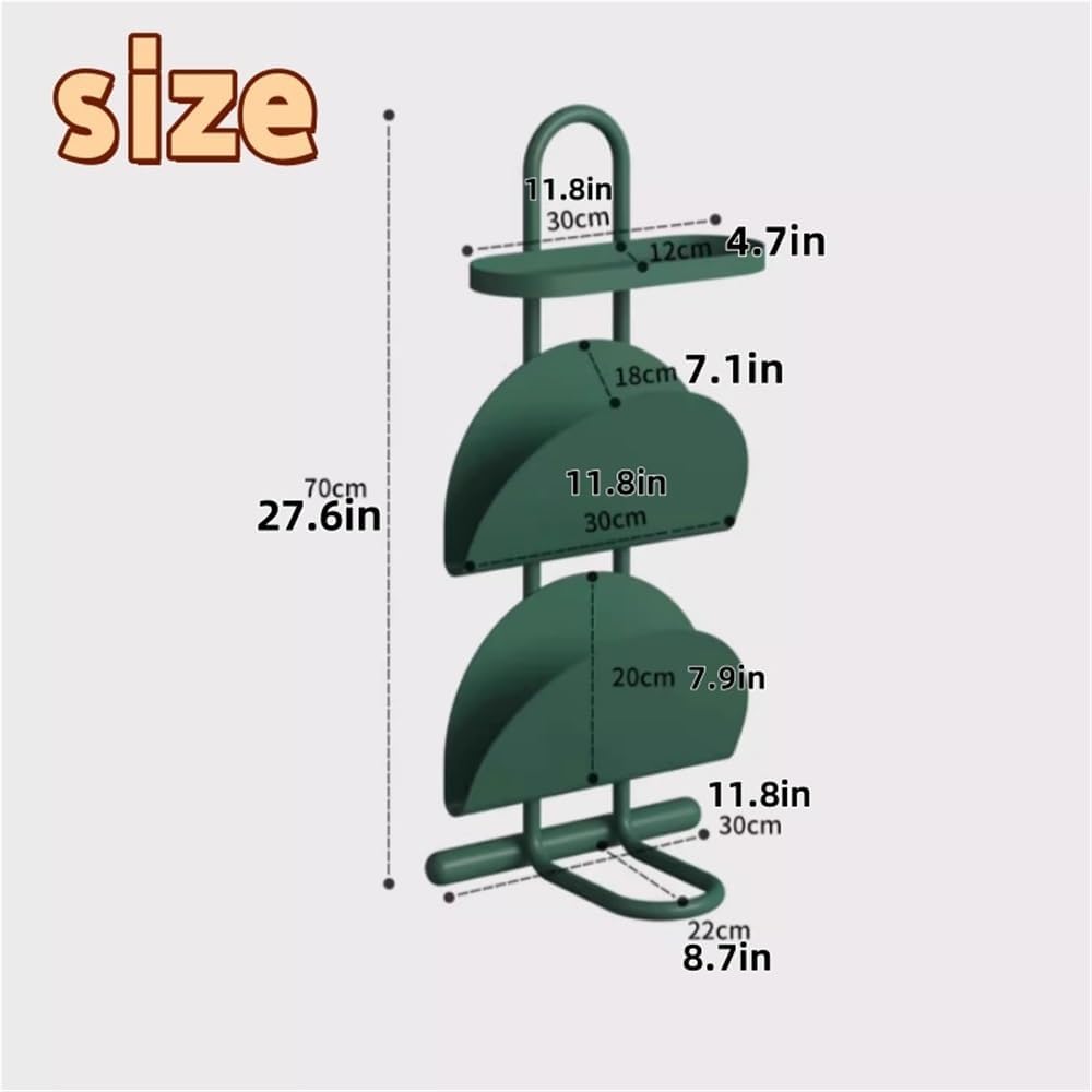 Stylish Iron Multi-Functional Side Table, End Table with Stable Base, Small N...