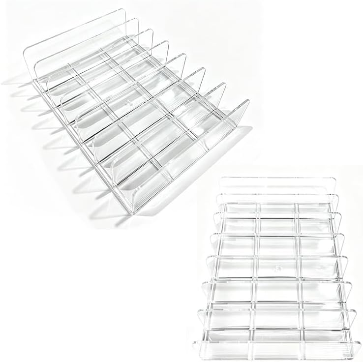 2 Pcs Clear Acrylic CD Holder, DVD/CD Display Rack & Storage Box Holds up to 14 Standard DVD Cases for Media Shelf Storage and Organization
