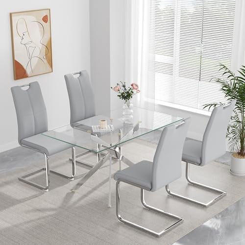 yeag Modern Dining Chairs Set of 4, High Back Kitchen and Kitchen Room Chairs...
