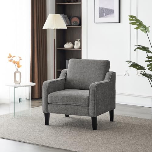 VINGLI Accent Chair, Chenille Upholstered Armchair, 380 LBS, Living Room
