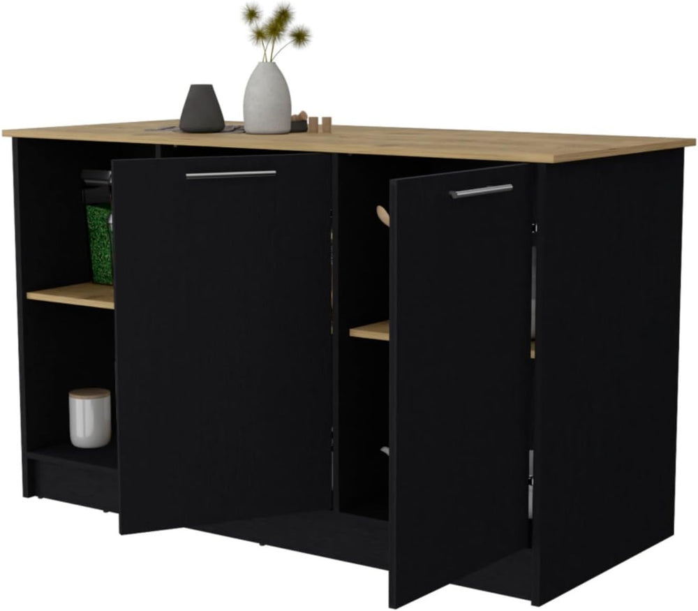 Hassyee Fashionable and Minimalist Style Fixed Kitchen Island, Equipped with ...