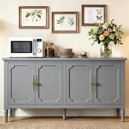 RoyalCraft Buffet Cabinet with Storage, 59" Painted Sideboard Coffee Bar