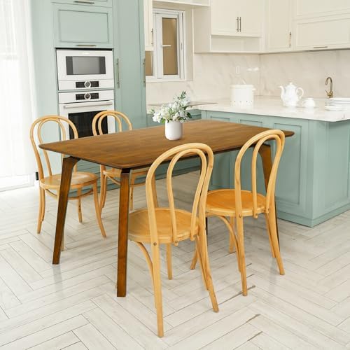 Acacia Verve 48" Solid Wood Dining Table for 4, Rectangular Acacia Wood ...