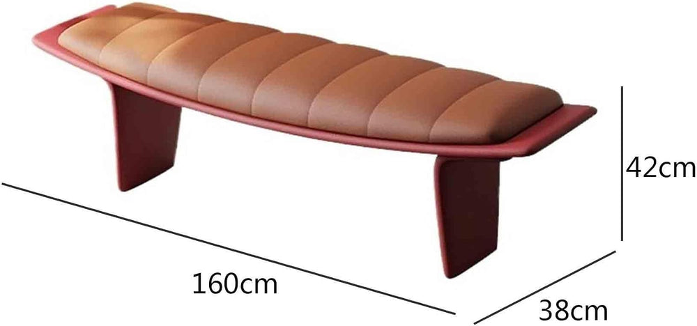 Modern Upholstered Long Bench for Living Room and Home Use Leather for Bedroo...