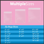 iMailer - 100 Pcs- 8" x 10" Plastic Zip Poly Bags- Clear Resealable Zip Bag for Art Prints, Brochure, Photoes, Handicraft Gift