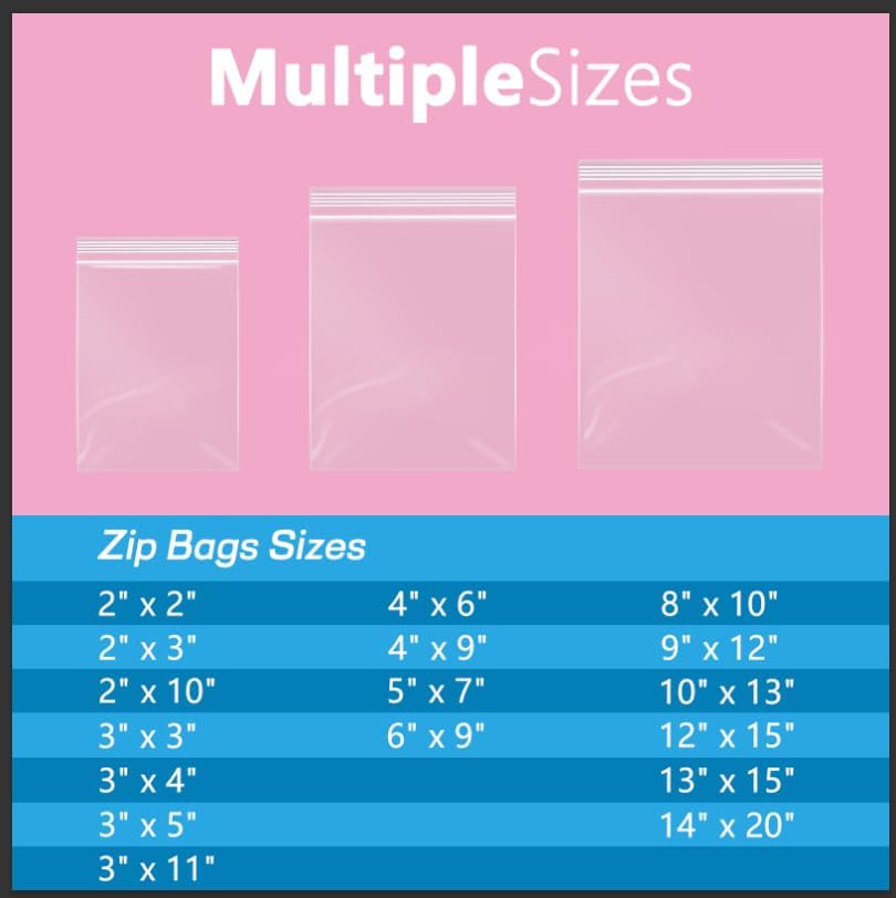 iMailer - 100 Pcs- 8" x 10" Plastic Zip Poly Bags- Clear Resealable Zip Bag for Art Prints, Brochure, Photoes, Handicraft Gift