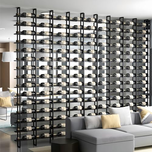 48 Bottle Large Wall Mount Wine Rack,Black