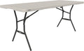 LIFETIME 6-Foot Fold-in-Half Table, Light Commercial Folding Table, Almond