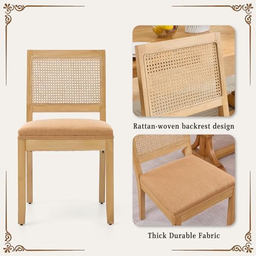 SoarFlash Kitchen French Dining Chairs Set of 4, Vintage Dining Chairs with R...