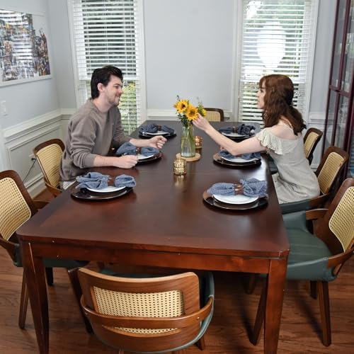 Set of 1 Swivel Rattan Dining Chair - Mid Century Modern Dining Chair with Be...