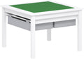 UTEX 2 in 1 Kids Construction Play Table with Drawers Built-in Baseplate | Wooden Kids Building & Activity Table with Storage, Water-based Paint Finish, Compatible with Lego and Duplo Bricks