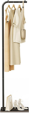 Metal Coat Rack Freestanding, Stable Clothing Rack with Rock Base, Coat Tree Suitable for Bedroom, Hallway, Office, 70.8 Inches High, Black