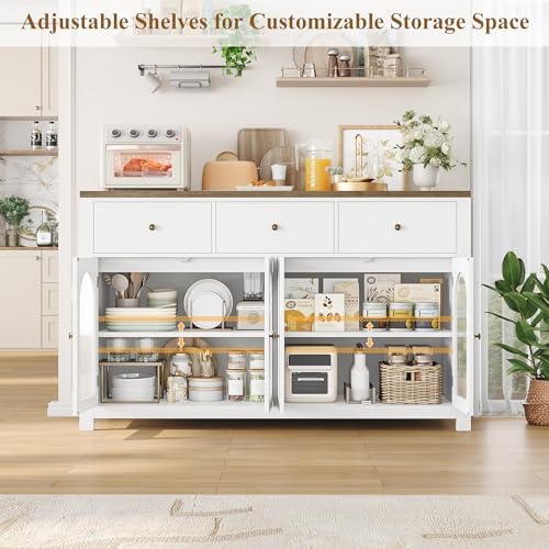 FINETONES Buffet Cabinet with Storage, Kitchen Storage Cabinet for Home