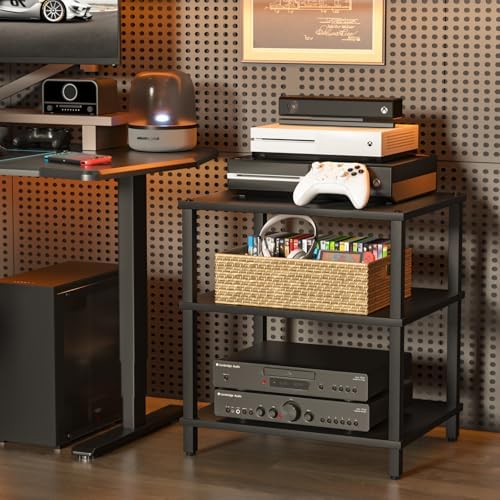 LELELINKY 3-Tier AV Media Player Stand, Stereo Cabinet, Modern Stereo Cabine,...