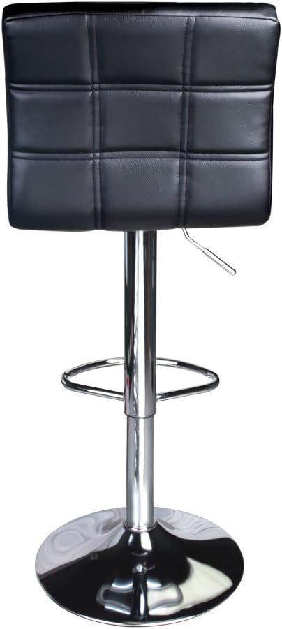 Leopard Modern Square PU Leather Adjustable Bar Stools with Back, Square Back...