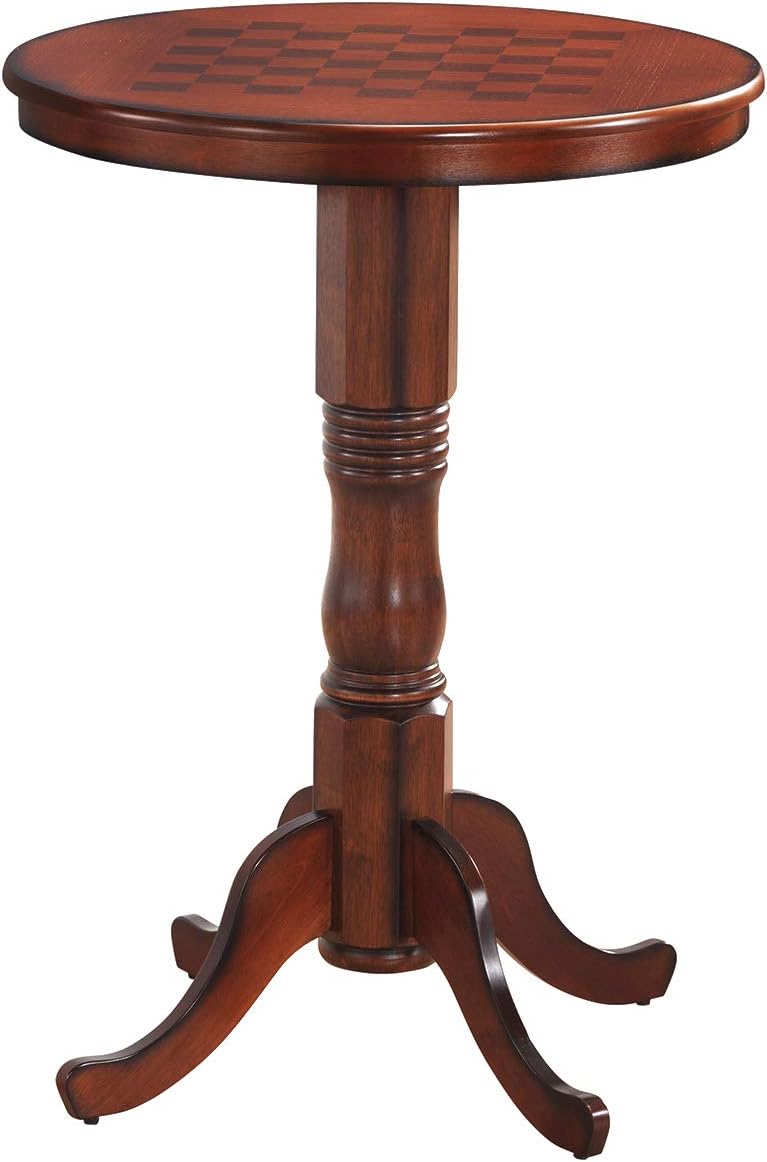 GIANTEX Round Dining Table, 30" D X 41.5" H, Wooden Pub Pedestal Si...