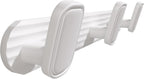 Coat Rack Wall Mount White, 3 Hooks Rack Metal Coat Hanger Wall for Hanging Hat Purse and Robes, Towel Hook for Bathrooms and Entryway (1 Pack)