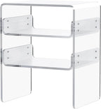 Clear Acrylic 3-Tier End Table/Nightstand – Sleek Bedside Storage with Durable Design, Perfect for Bedrooms, Living Rooms, or Modern Interiors – Ideal as a Bedside Table or Sofa Side Piece Marble