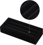 Valyria 2 Slots Velvet Small Ring Organizer Set of 2 Earrings Trays Showcase Display Storage Insert Holder for Jewelry Box, Drawer, Dresser