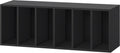 IOTXY DIY Modular Cube Bookcase - CubeXY Customizable Stackable Expandable Basic Shelving Units, 6-Cube Wooden Open Bookshelf with Removable Shelves for Books Organizer, Black