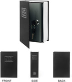 Diversion Book Safe Storage Box (9.5"×6"×2.2"), Dictionary Secret Safe Can with Security Key Lock, Diversion Book Hidden Safe (Black dictionary,Key)