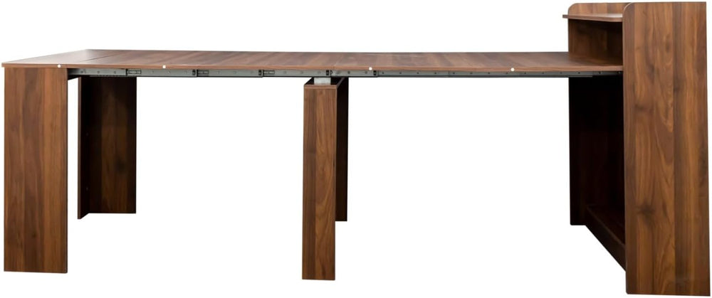 KEIKI 30”-99”L Extendable Foldable Dining Room Table with Storage for 1-10 Pe...