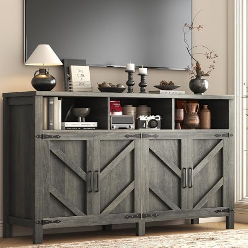 knoworld Buffet Sideboard with Storage Farmhouse, Large Kitchen Storage Cabin...