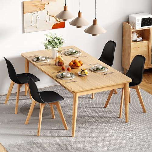 VECELO Dining Chairs Set of 4, Mid-Century Modern Kitchen & Dining Room C...