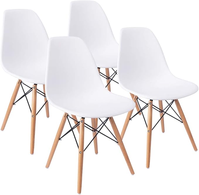 Furmax Modern Style Dining Chair Mid Century Modern DSW Chair, Shell Lounge P...