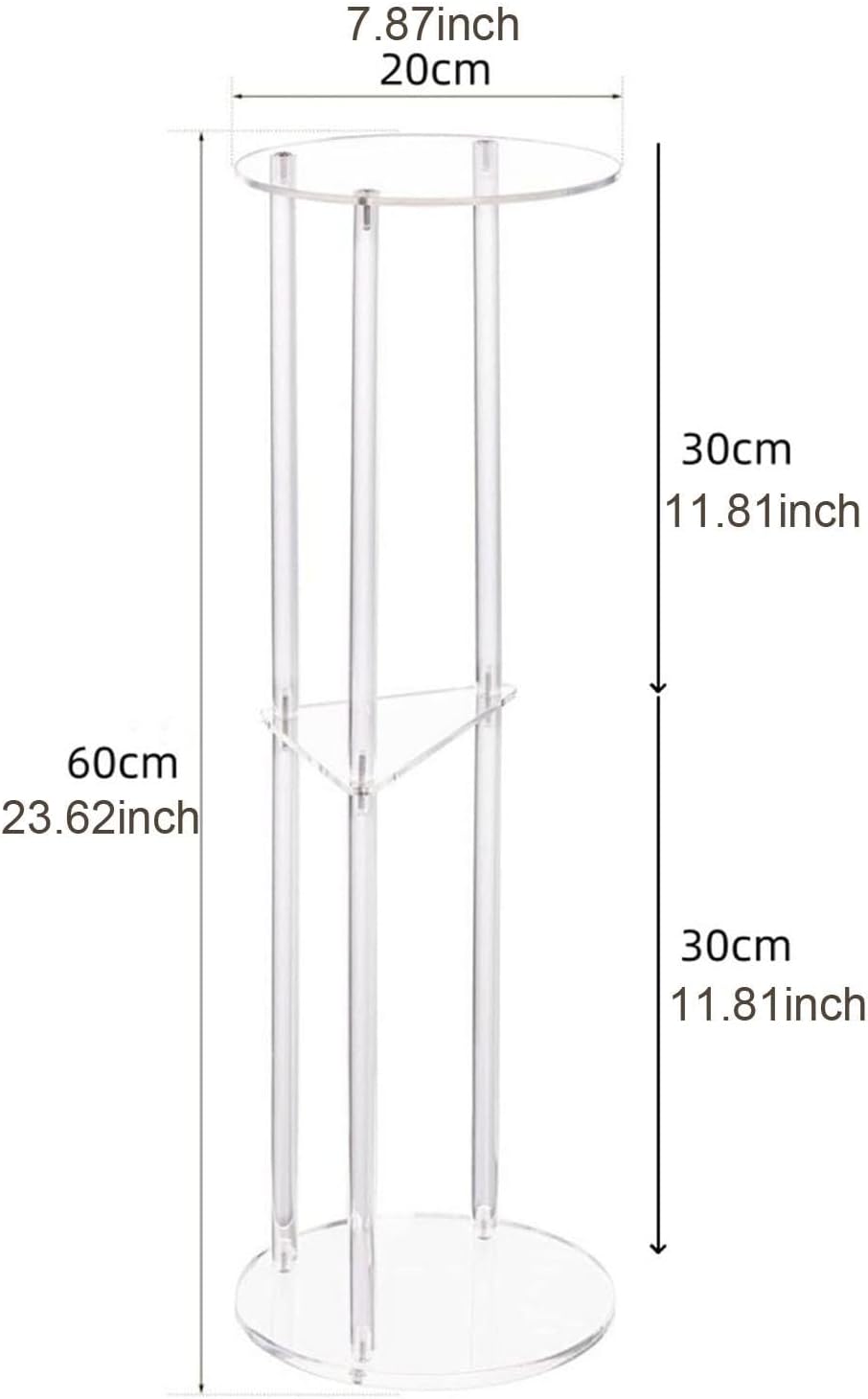 Clear Acrylic Side Table, NightStand, Modern Small Drink Side Table Furniture...
