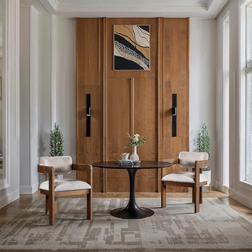 Meridian Furniture Sacha Linen Blend Dining Chair, Beige, Set of 2 | Dining C...